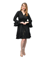 Lisa - Tiered Sleeves & Hem Dress