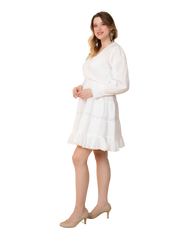 Diana - Casual Pin Tuck Flared Skirt Dress