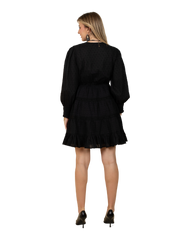 Diana - Casual Pin Tuck Flared Skirt Dress