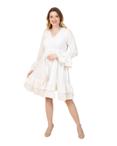 Lisa - Tiered Sleeves & Hem Dress