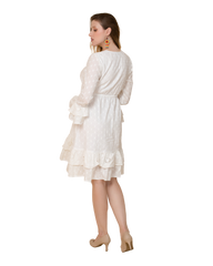 Lisa - Tiered Sleeves & Hem Dress