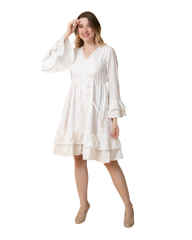 Lisa - Tiered Sleeves & Hem Dress