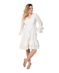 Lisa - Tiered Sleeves & Hem Dress