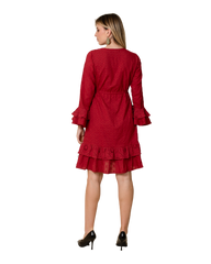 Lisa - Tiered Sleeves & Hem Dress