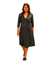 A-Line Wrap Dress, 3/4th Sleeve with Collar - Girls in STEM