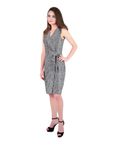 Classic Fit Wrap Dress, Sleeveless - Fern