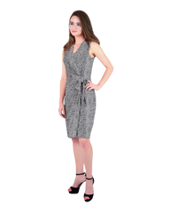 Classic Fit Wrap Dress, Sleeveless - Fern