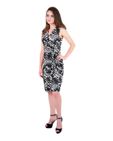 Classic Fit Wrap Dress, Sleeveless - Blitzy Print