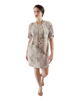 Button Sleeve Dress - Eclectic Animal Print