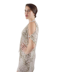 Button Sleeve Dress - Eclectic Animal Print