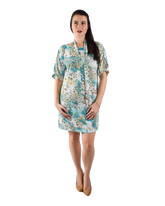 Button Sleeve Dress - Quirky Animal Print