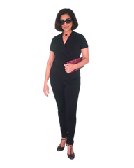 Cardigan Wrap Top with Cap Sleeves