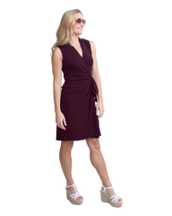 Classic Fit Wrap Dress, Sleeveless with No Collar