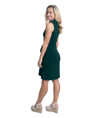 Classic Fit Wrap Dress, Sleeveless with No Collar