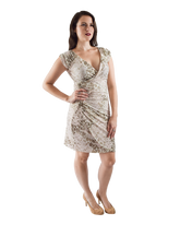 Faux Wrap Dress - Eclectic Animal