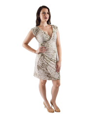 Faux Wrap Dress - Eclectic Animal