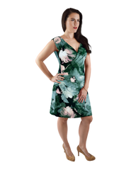 Faux Wrap Dress - Floral Dream Print