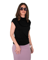 High Neck Cap Sleeve Top