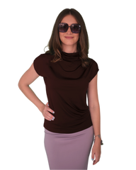 High Neck Cap Sleeve Top