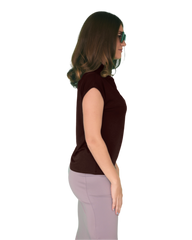 High Neck Cap Sleeve Top