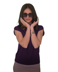 High Neck Cap Sleeve Top