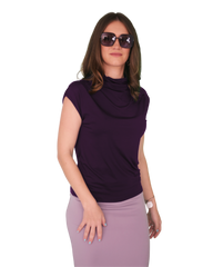 High Neck Cap Sleeve Top