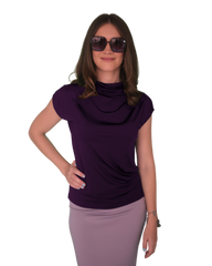 High Neck Cap Sleeve Top