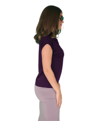 High Neck Cap Sleeve Top