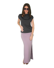 High Neck Cap Sleeve Top