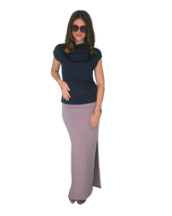 High Neck Cap Sleeve Top