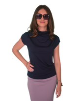 High Neck Cap Sleeve Top