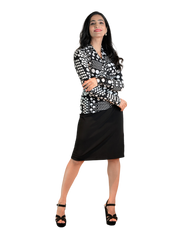 Long Sleeve Cardigan Wrap Top - Multi Polka Dots