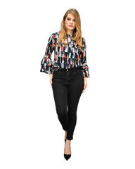 Tiered Long Sleeve Top - Stained Glass