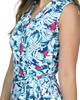 A-Line Wrap Dress, Sleeveless & No Collar - Flying Beauties Print