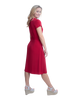 A-Line Wrap Dress with Cap Sleeves & No Collar