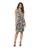 Classic Fit Wrap Dress Sleeveless - Artsy Splash Print