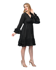 Lisa - Tiered Sleeves & Hem Dress