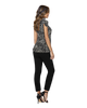 High Neck Cap Sleeve Top - Uneven Polka Dots