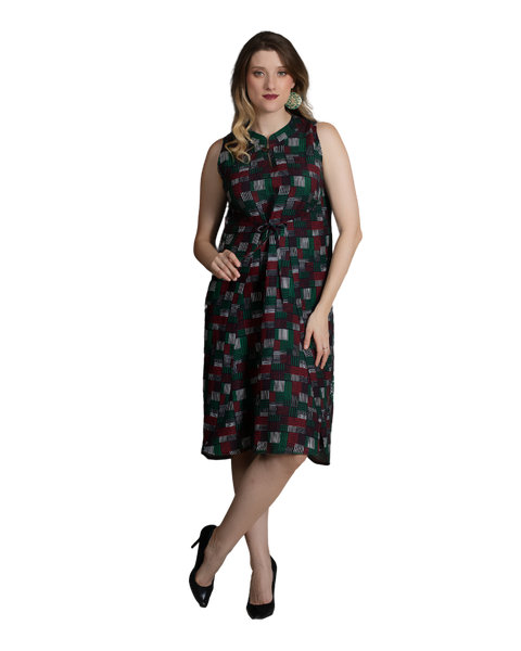 ME - Tie Panel Dress - The Threads That Bind Us Print