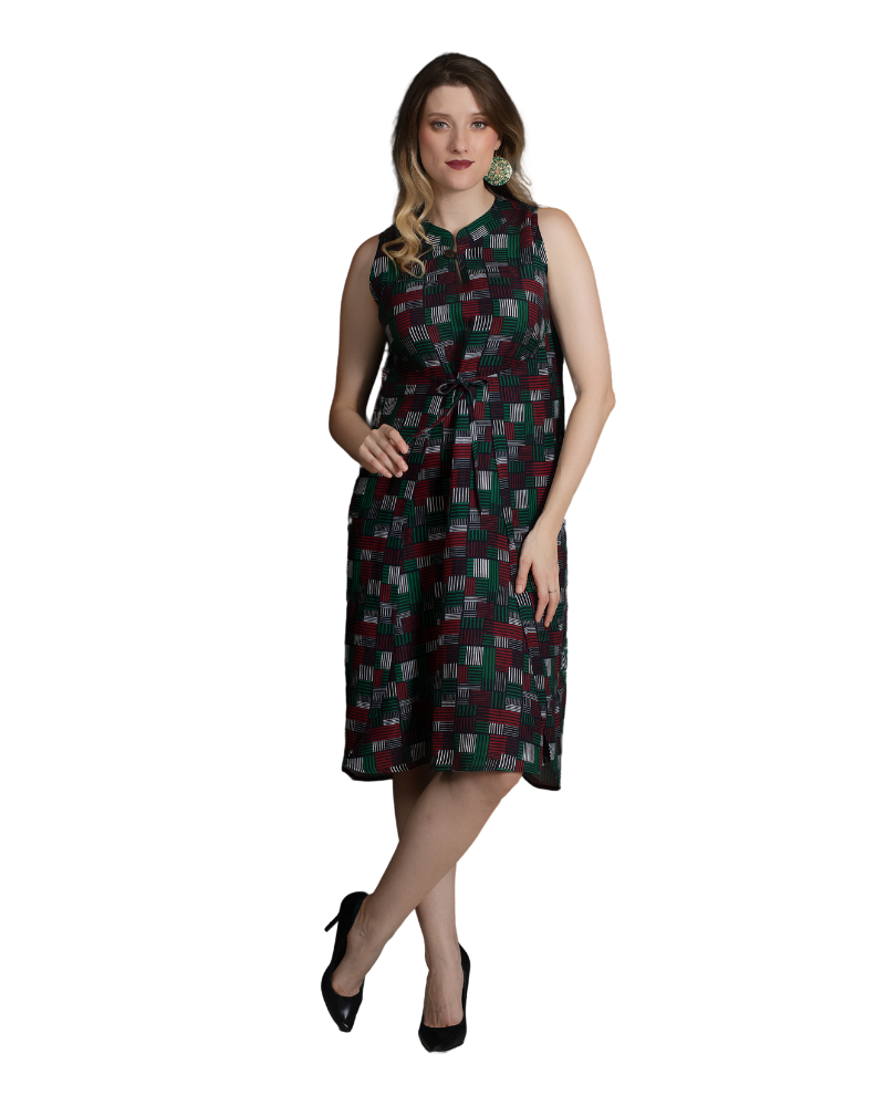 ME - Tie Panel Dress - The Threads That Bind Us Print
