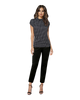 High Neck Cap Sleeve Top - Small Polka Dots