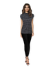 High Neck Cap Sleeve Top - Small Polka Dots