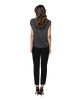 High Neck Cap Sleeve Top - Small Polka Dots