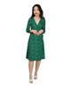 A-Line Wrap Dress with 3/4th Sleeves - Artsci Buzz