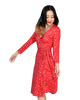 A-Line Wrap Dress with 3/4th Sleeves - Artsci Buzz
