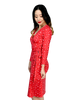 A-Line Wrap Dress with 3/4th Sleeves - Artsci Buzz