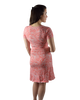 A-Line Wrap Dress with Cap Sleeves & No Collar - Paisley