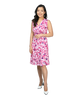 A-Line Wrap Dress, Sleeveless & No Collar - Flying Beauties Print