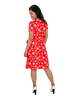A-line Wrap Dress with Cap Sleeves & No Collar - Fantasy