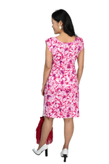 Faux Wrap Dress - Flying Beauties - Pink